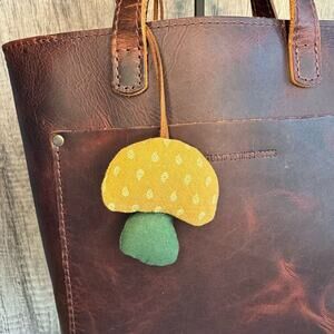 Mushroom Purse Charm KeyChain  Boho Flair NEW FAST SHIP